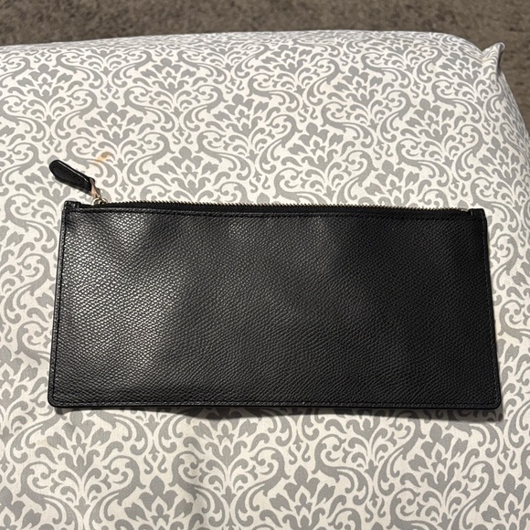 Coach Black Pebbled Leather Pouch - Picture 2 of 3